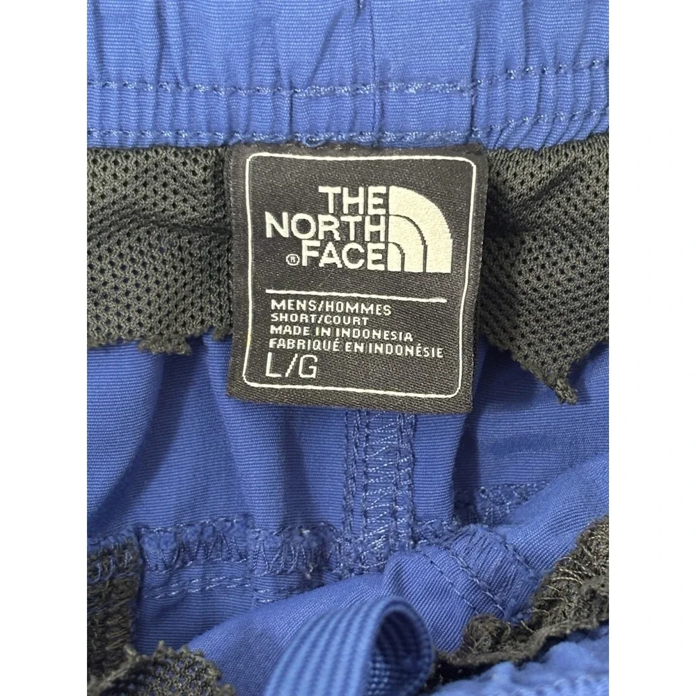The North Face Class V Water Shorts Men L Blue Lined Swim Hiking Zip Pocket 0733
